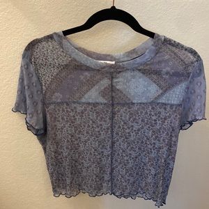 BP never worn, sheer, cropped, cute print